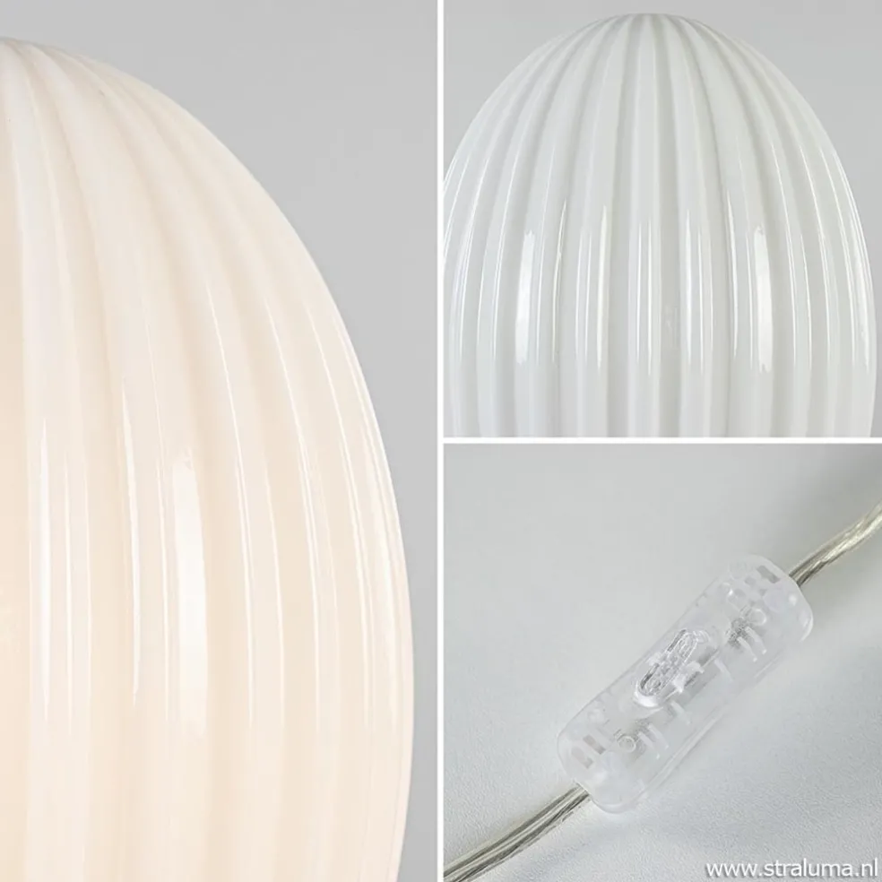 Art Deco tafellamp chroom met opaal glazen kap