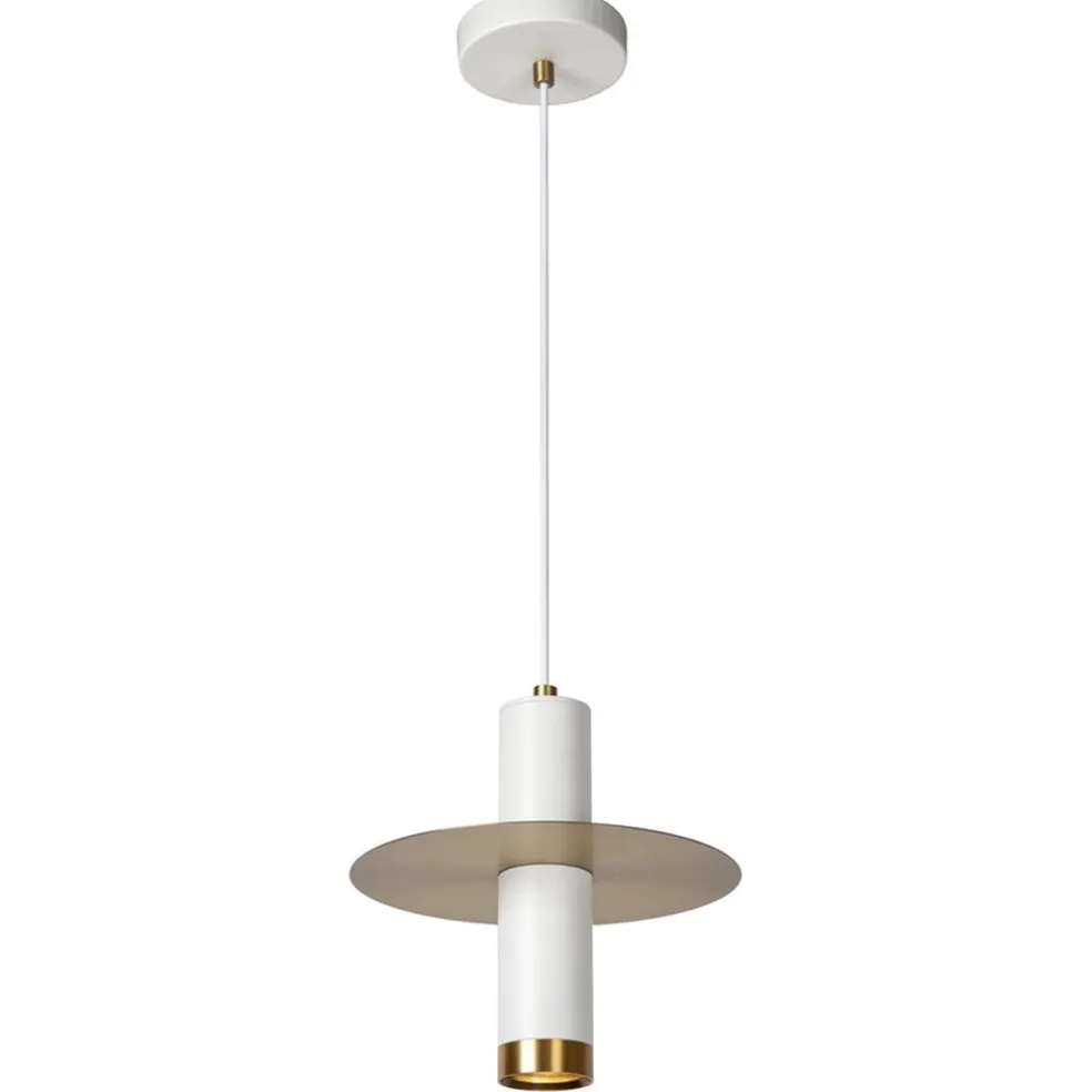 Badkamer hanglamp GU10 spot cilinder wit/brons