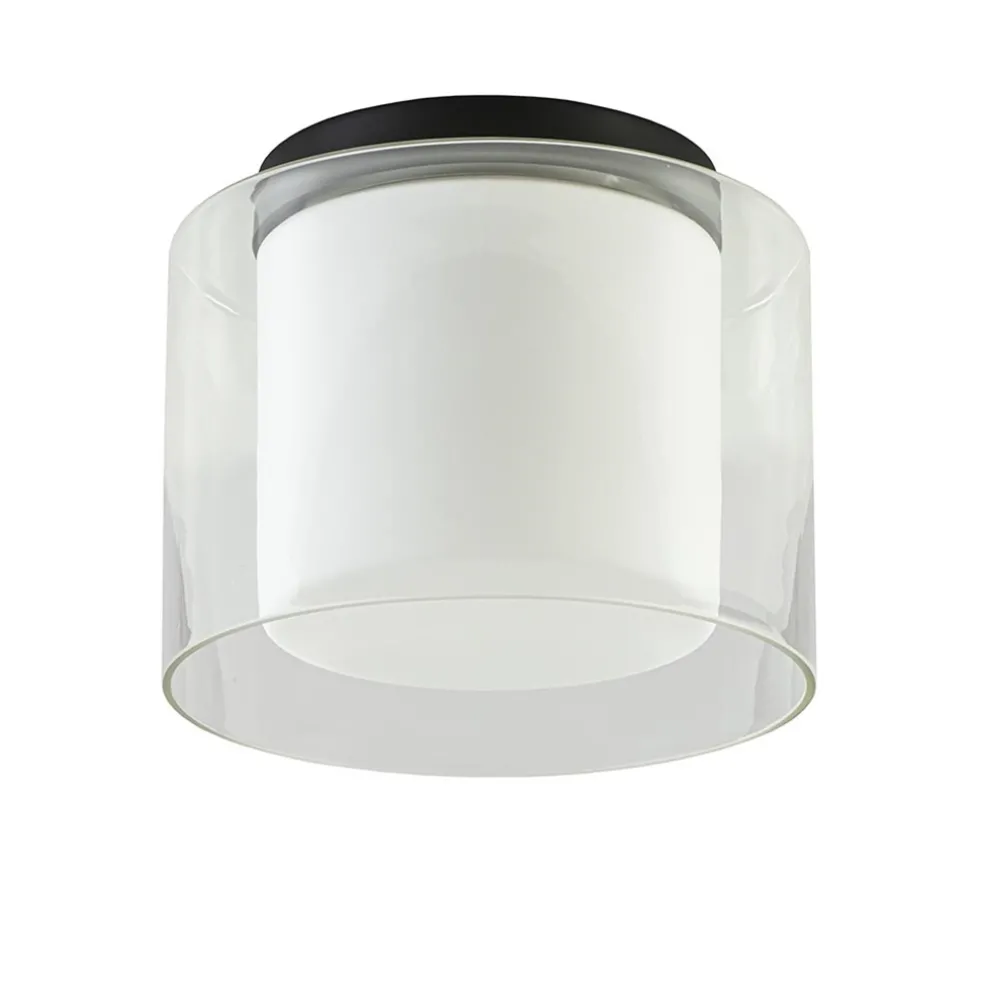 Badkamer plafondlamp helder met opaal glas IP44