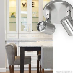 Badkamerlamp Rain 2 lichts nikkel IP44