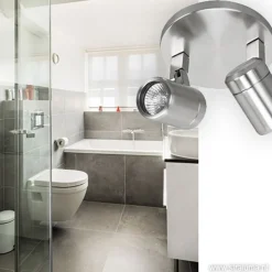 Badkamerlamp Rain 2 lichts nikkel IP44