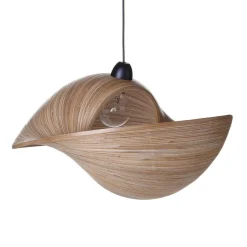 Bamboe hanglamp schelp 50 cm
