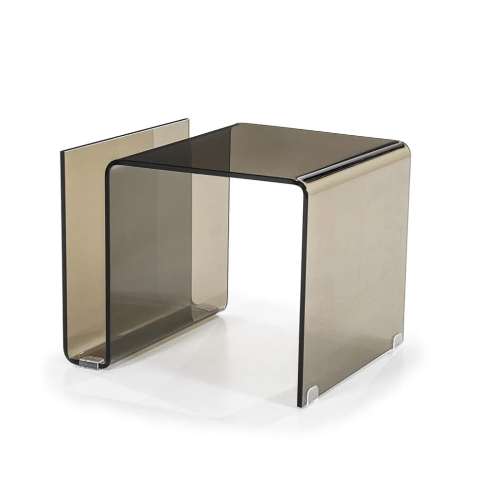 Bijzettafel bruin 48x42x38 cm