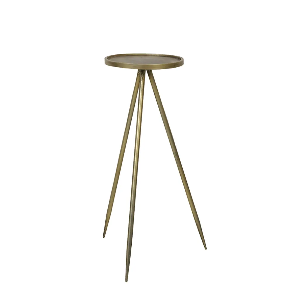 Bijzettafel Envira antiek goud Ø30x80.5 cm