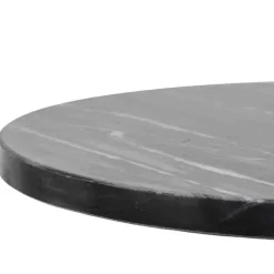 Bijzettafel Lomelo zwart marmer met antiek brons