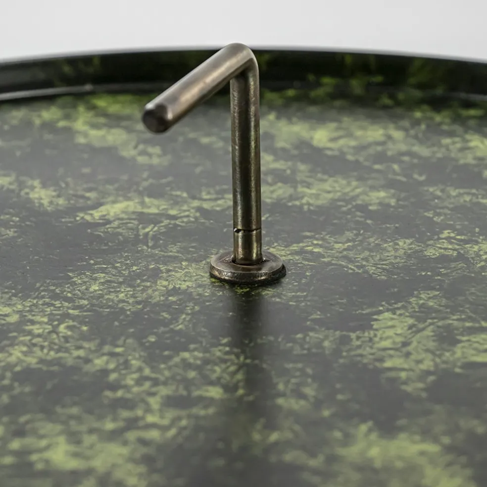 Bijzettafel Saphire groen met brons 45 cm