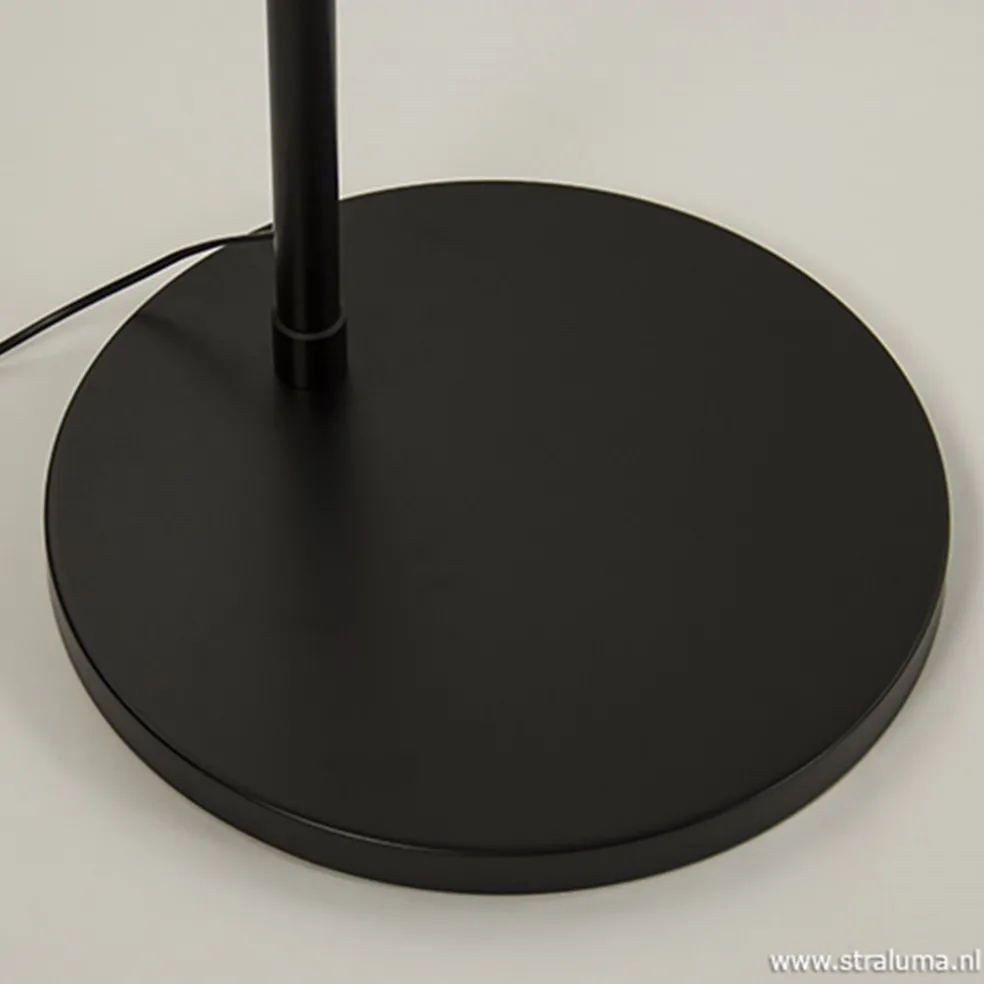 Boog-vloerlamp zwart exclusief kap