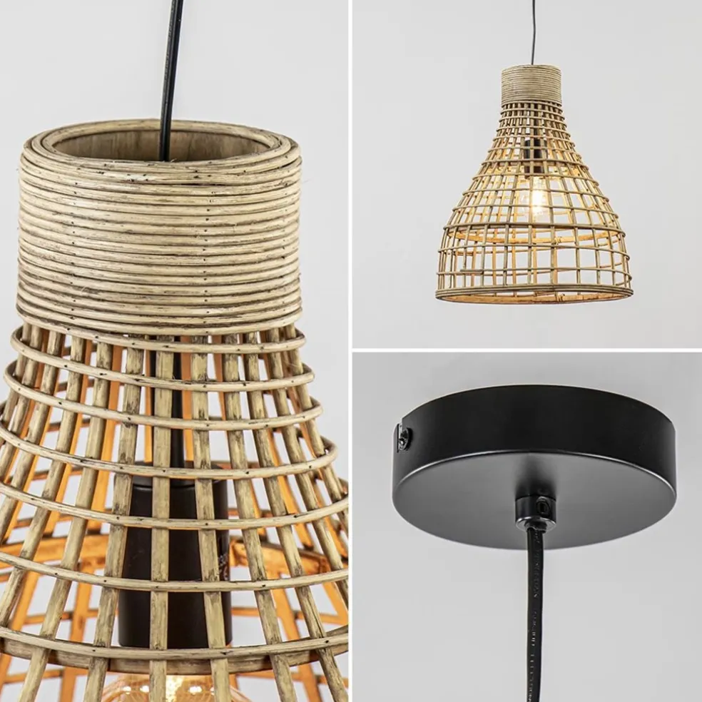 Botanische hanglamp Puerto rotan naturel