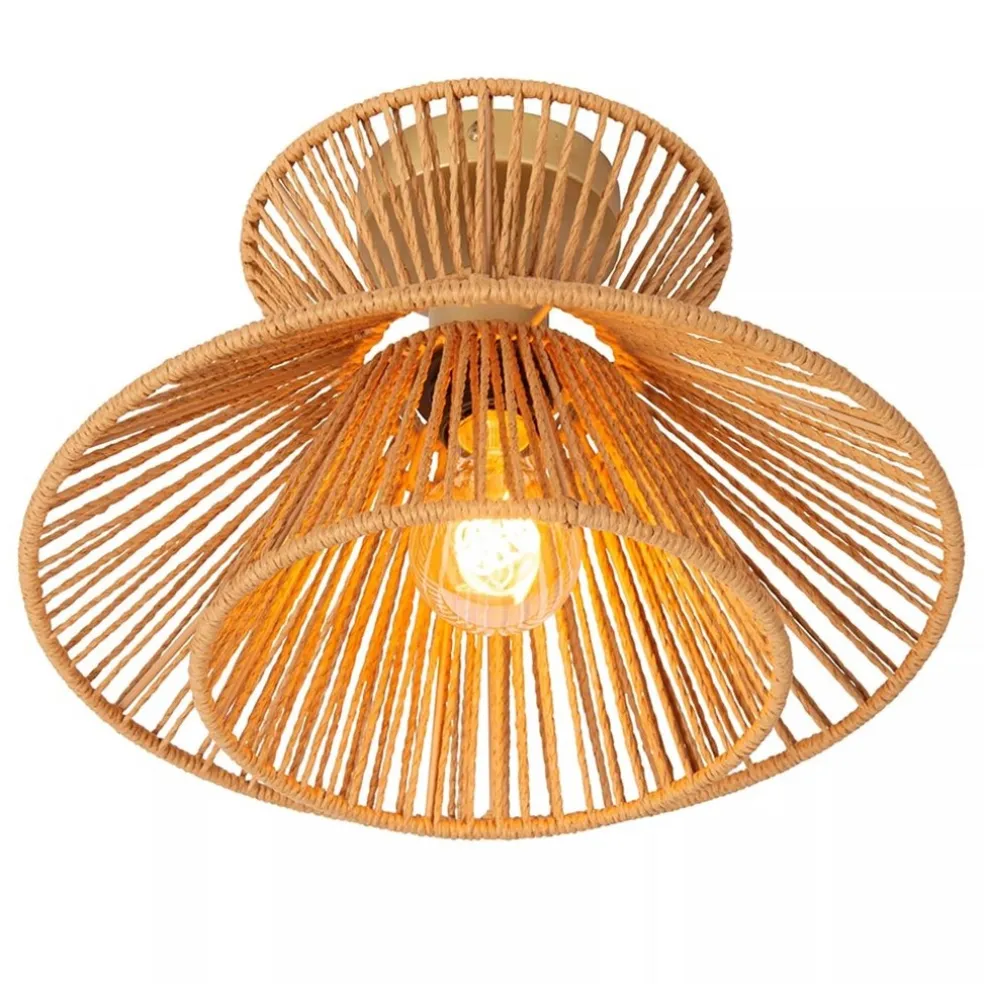 Botanische plafondlamp naturel / mat goud