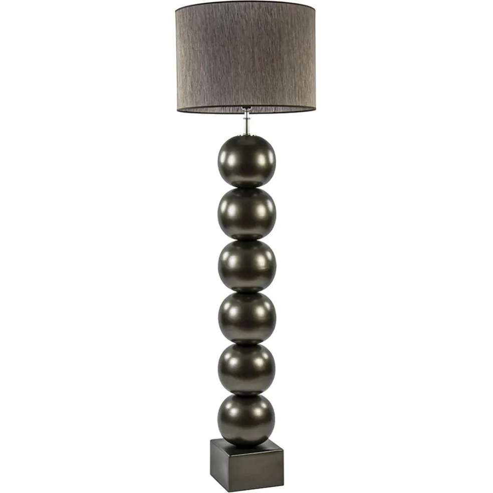 Brons/bruine vloerlamp inclusief ronde kap 50 cm
