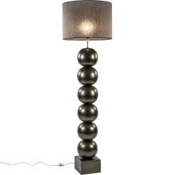 Brons/bruine vloerlamp inclusief ronde kap 50 cm