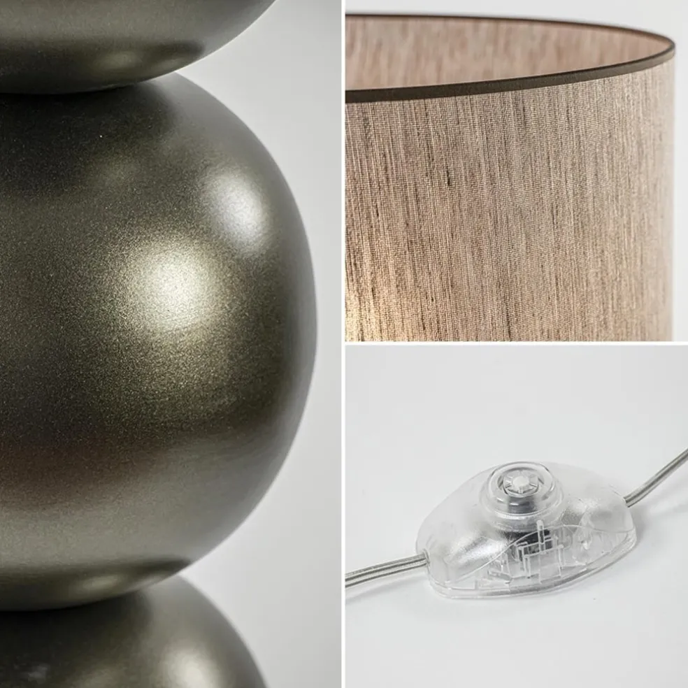 Brons/bruine vloerlamp inclusief ronde kap 50 cm