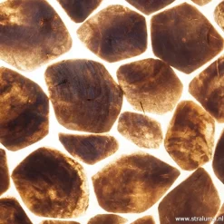 Bruin gouden hanglamp met capiz schelpen