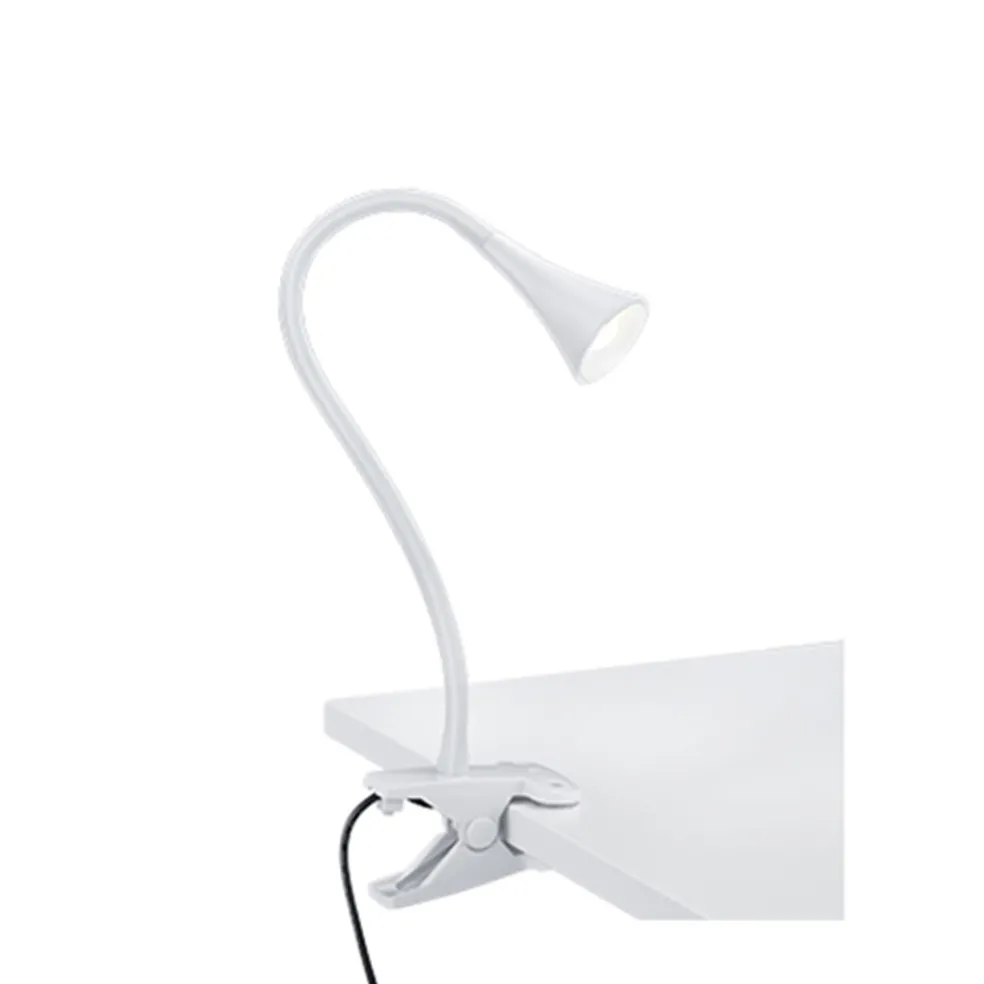 Buigbare klemlamp wit inclusief LED