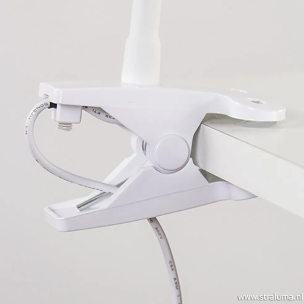 Buigbare klemlamp wit inclusief LED