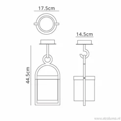 Buiten hanglantaarn tuin antraciet IP54