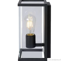 Buitenlamp antraciet/glas met bewegingssensor IP54