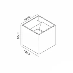 Buitenlamp kubus zwart verstelbaar IP54