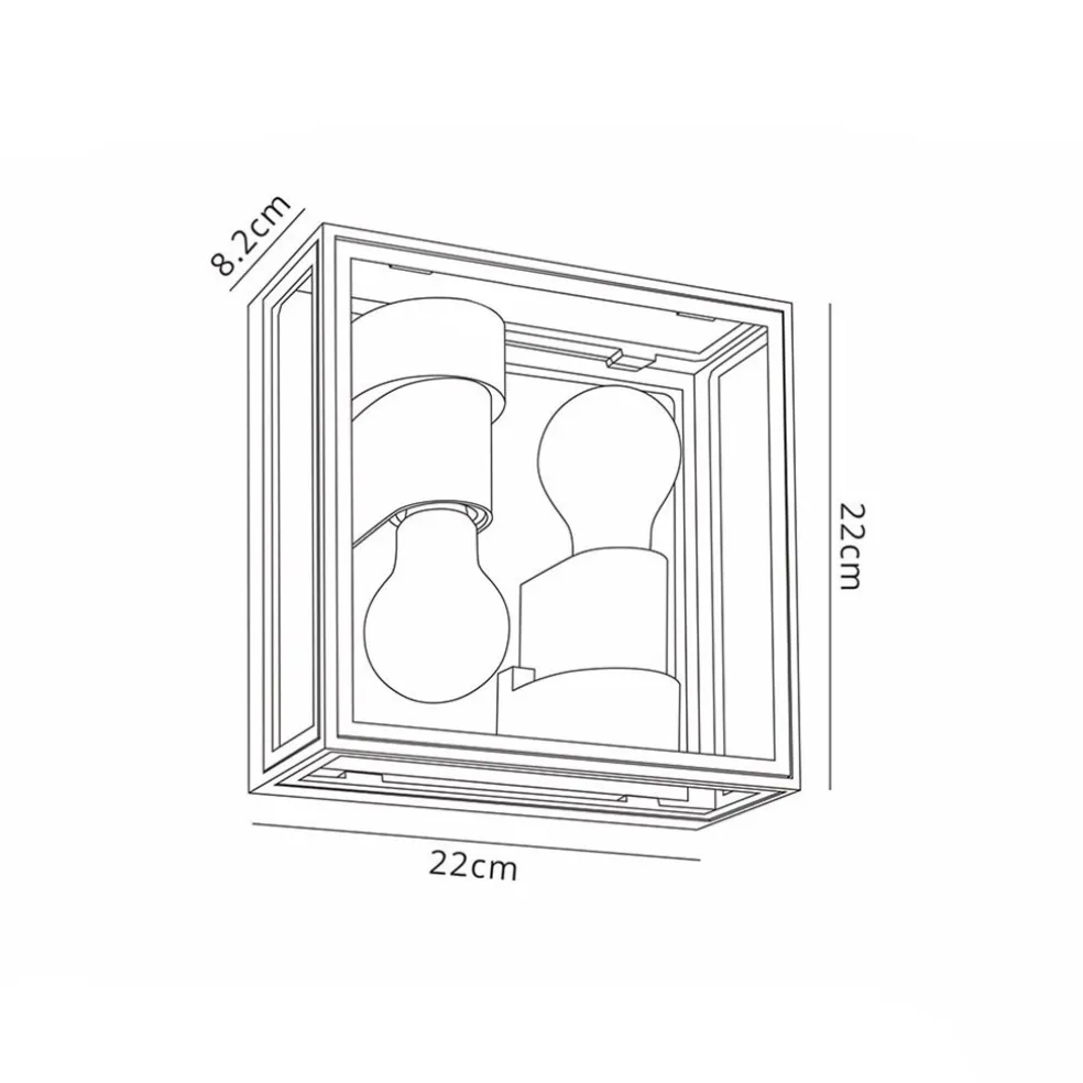 Buitenlamp lantaarn vierkant antraciet IP65