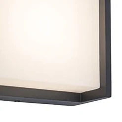 Buitenlamp LED wand vierkant donker grijs IP54