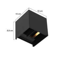 Buitenlamp Logan zwart + sch.sensor IP54
