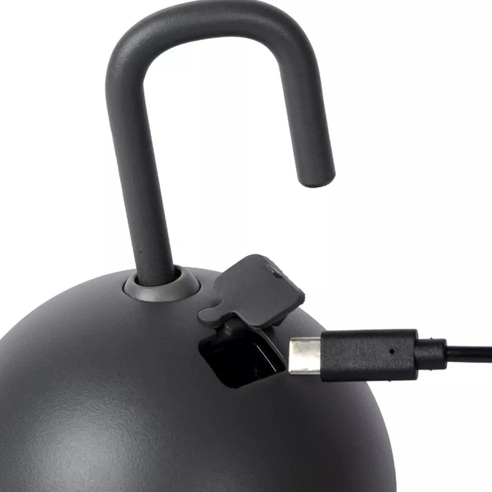 Buitenlamp met USB antraciet dimbaar