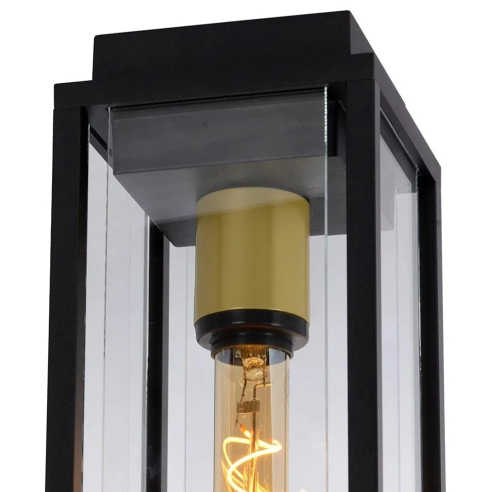Buitenlamp plafond zwart met goud IP54