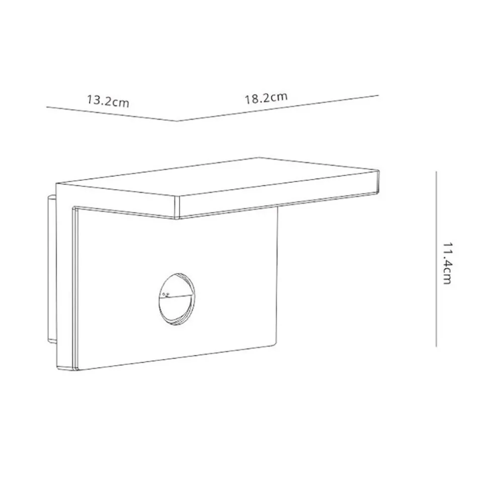 Buitenlamp Ruka antra/hout sensor IP54