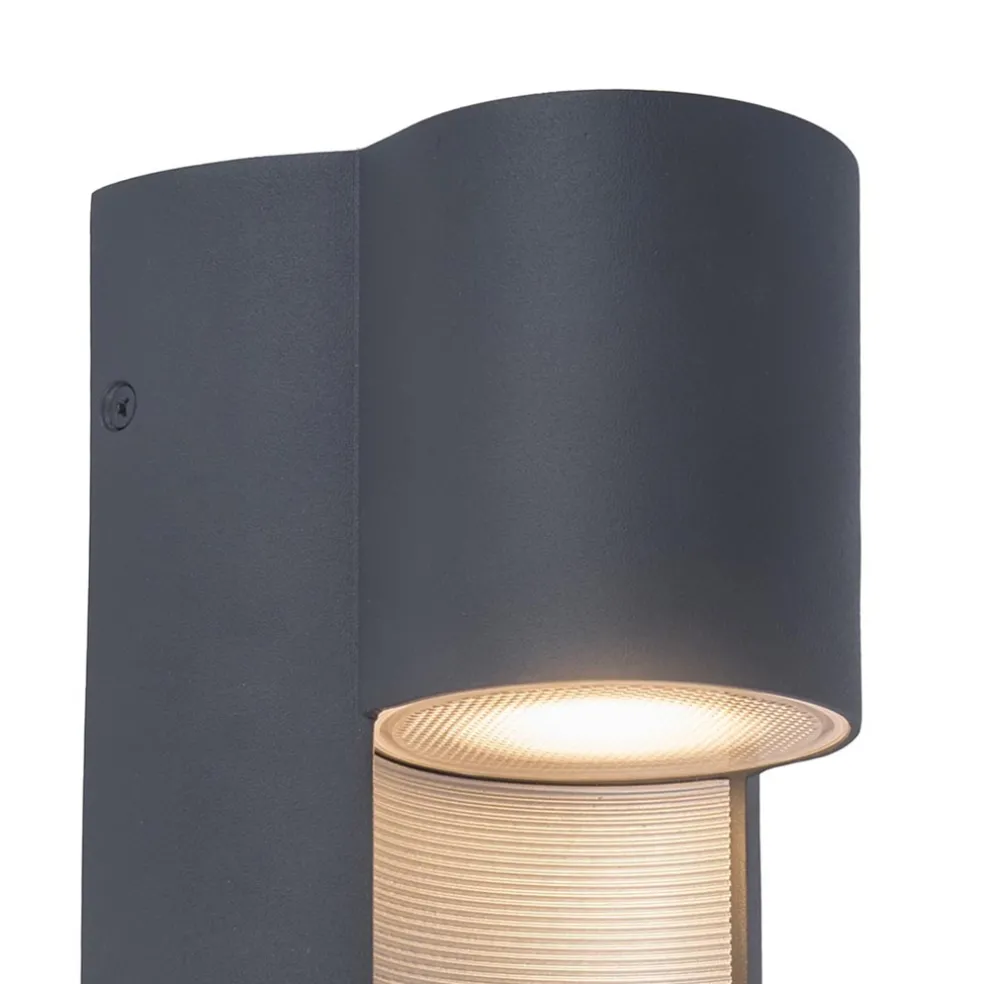 Buitenlamp wand downlighter IP54 grijs