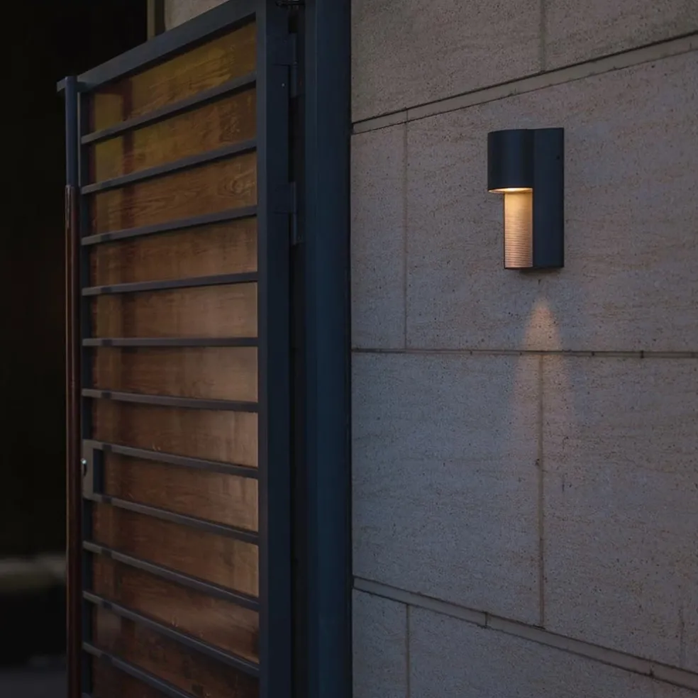 Buitenlamp wand downlighter IP54 grijs