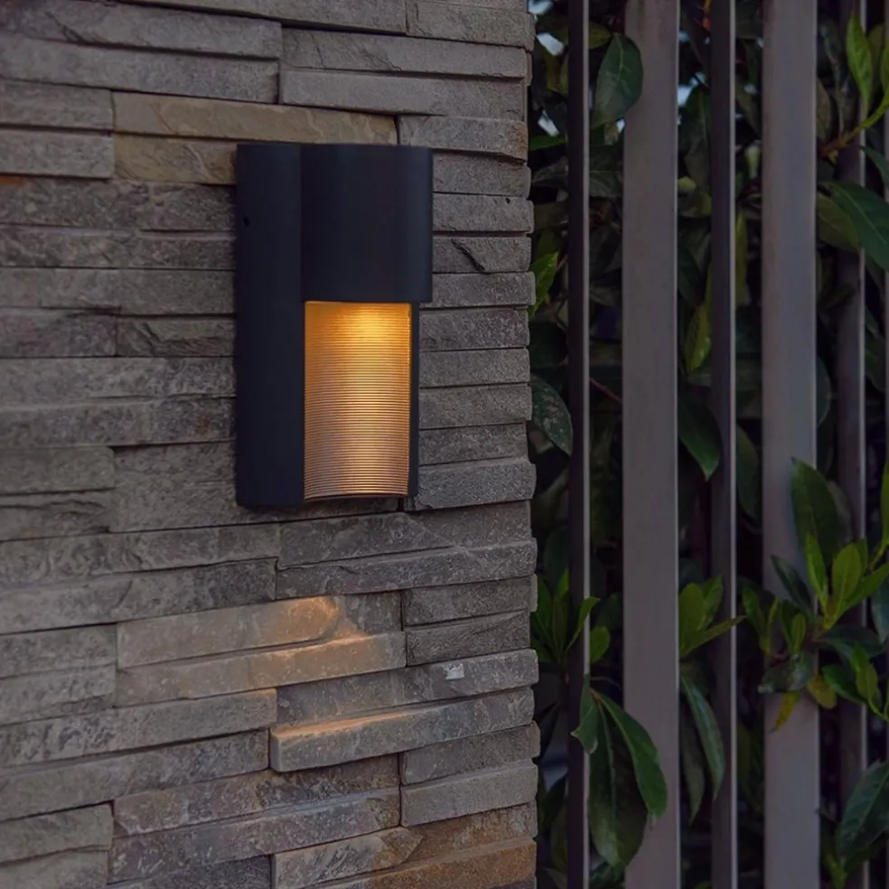 Buitenlamp wand downlighter IP54 grijs