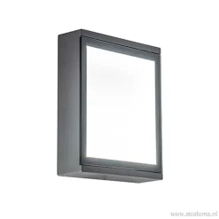 Buitenlamp wand rechthoek antraciet IP54