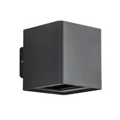 Buitenlamp wand up+down antraciet IP54