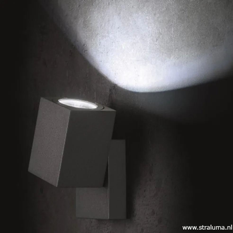 Buitenlamp wand verstelb.antraciet IP54