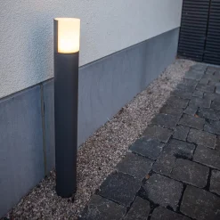 Buitenpaal grijs cilinder draaibaar IP54