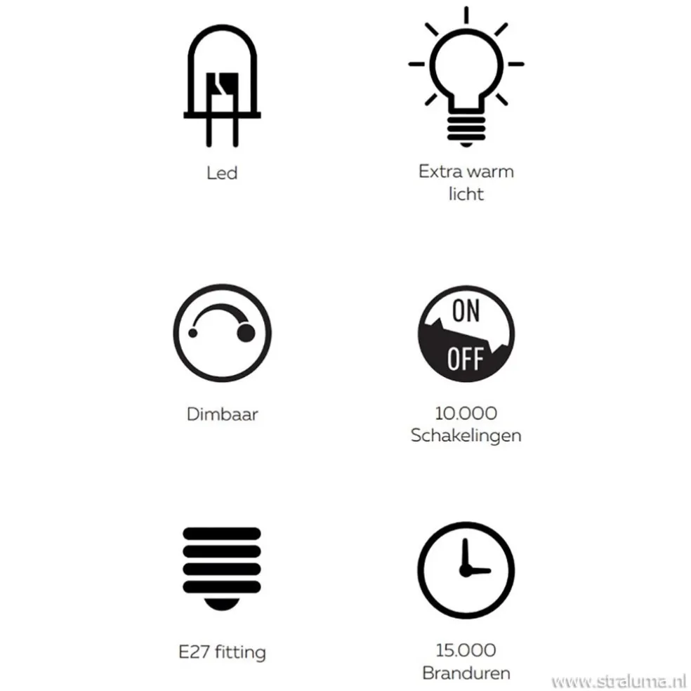Calex Kalmar lichtbron titanium 5w e27