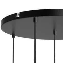 Calex 5-lichts retro pendels rond 50 cm zwart