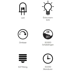 Calex Organic Evo Silver XXL 1800K dimbaar