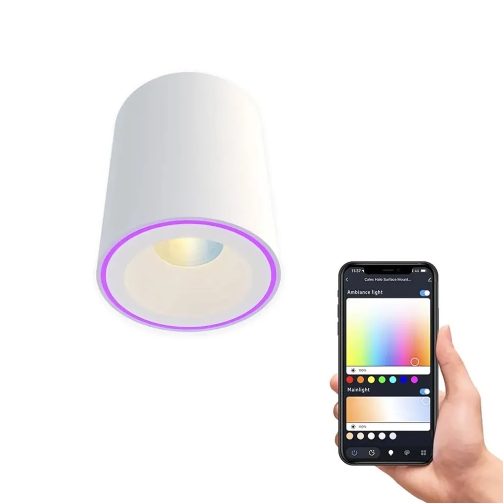 Calex Smart Halo plafondspot wit