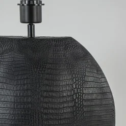 Chique lampvoet Skeld mat zwart exclusief kap
