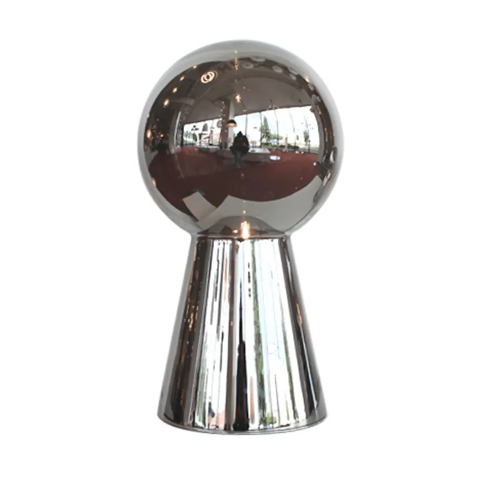 Chique tafellamp donker chroom pion XL