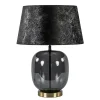 Chique tafellamp zwart/goud met kap