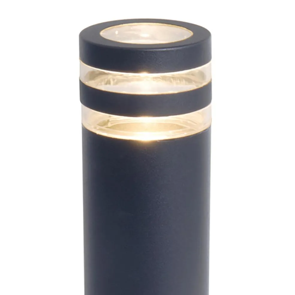 Cilinder buitenlamp paal donker grijs GU10