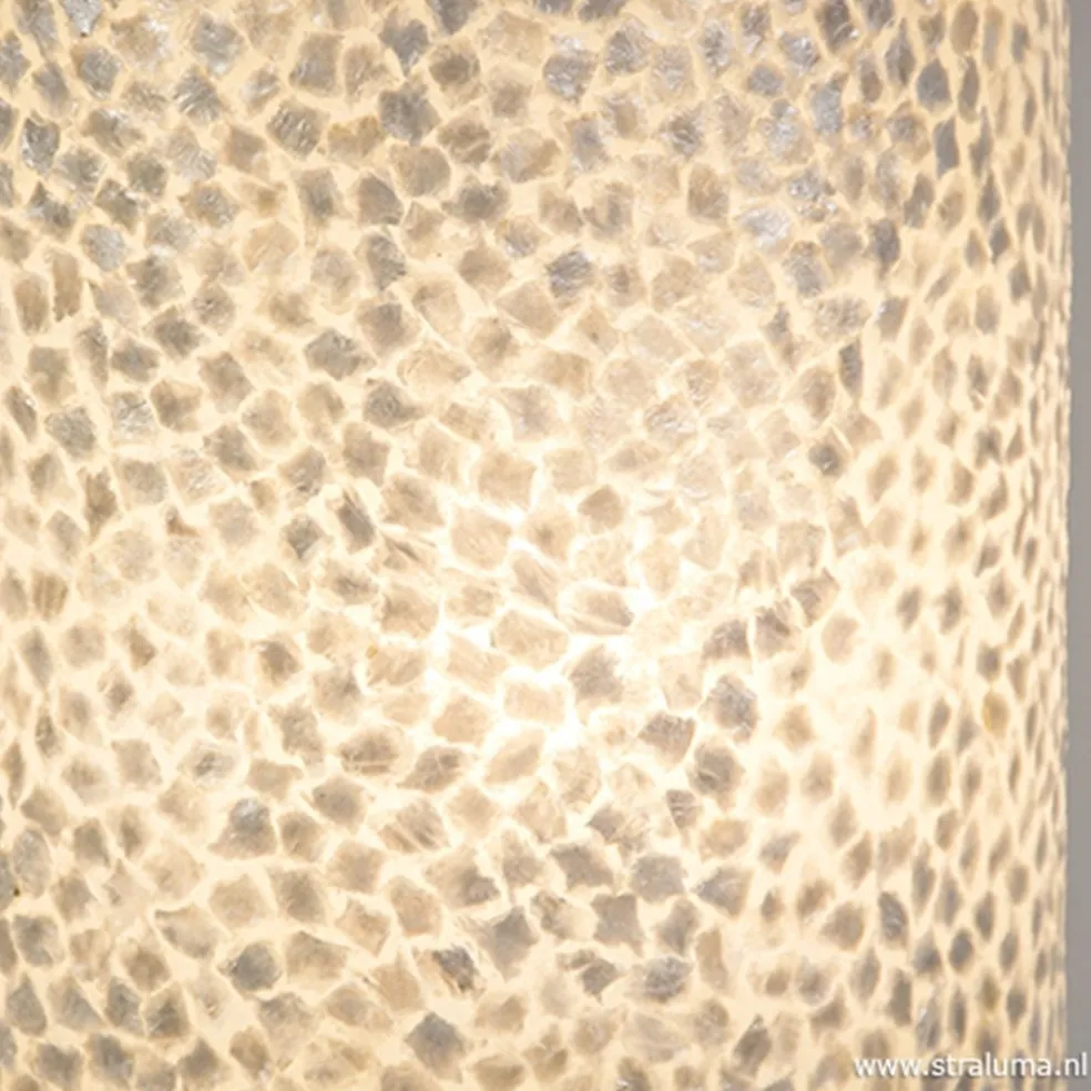 Decoratieve schelpen vloerlamp zuil