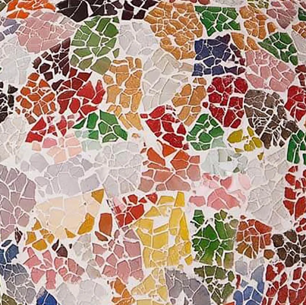 Decoratieve tafellamp gekleurd glas bol