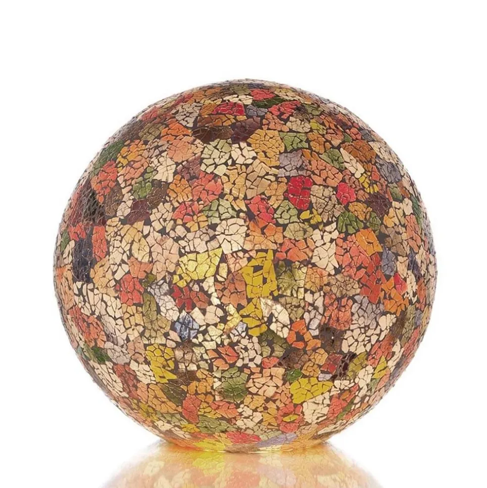 Decoratieve tafellamp gekleurd glas bol