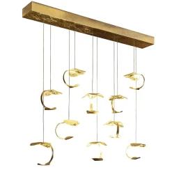 Design eettafelhanglamp 10-lichts goldleaf