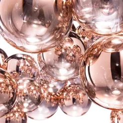 Design hanglamp Random rose goud glas inclusief LED