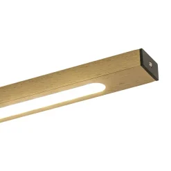 Design LED hanglamp aluminium mat zwart/mat goud