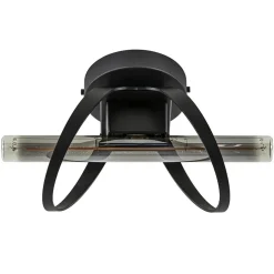 Design plafond/wandlamp mat zwart